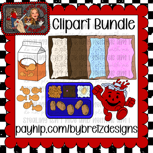 8 Piece Snack Clipart Pack