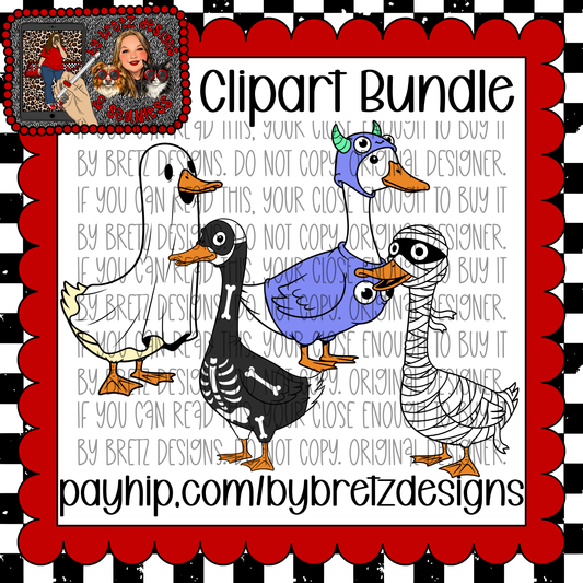 Halloween Goose Clipart Pack